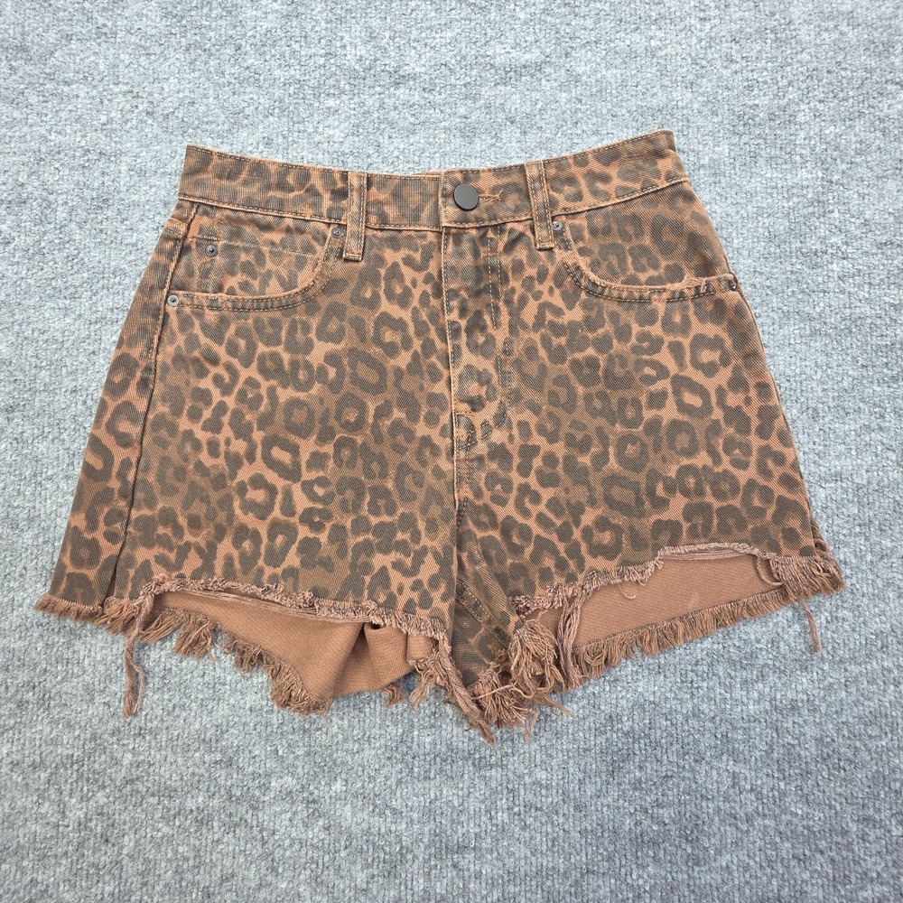 Denim X Alexander Wang Women's Shorts Women's 24 Animal Print Cut Off